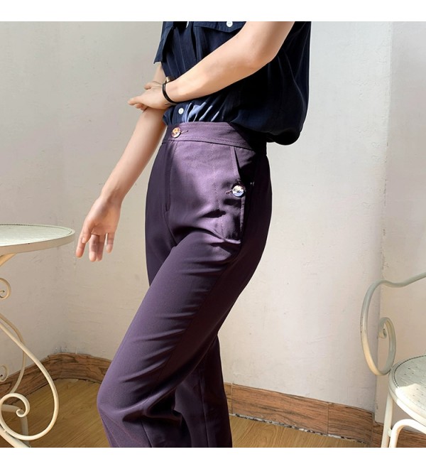 Plum high-waisted 8/10 suit pants