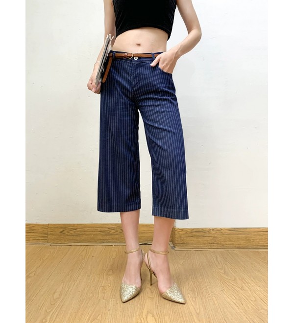 Tencel denim wide-leg pants