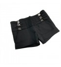 Metallic decorated elastic shorts