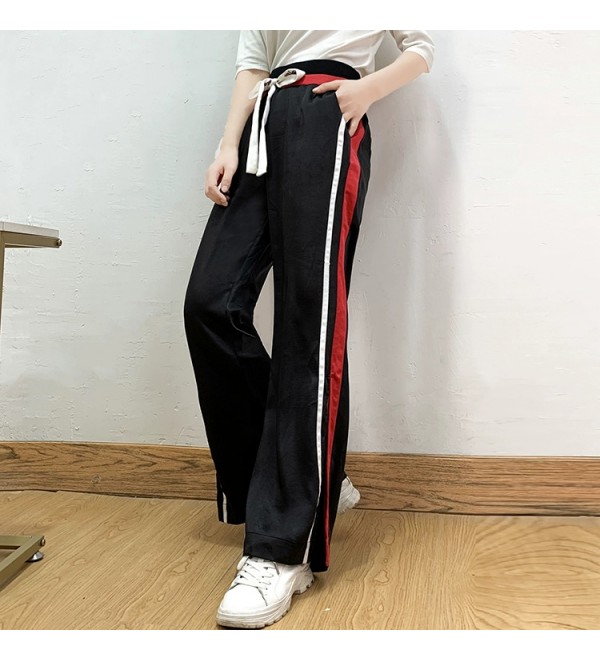 Striped decorated pants