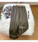 Cotton spring vintage casual straight leg pants